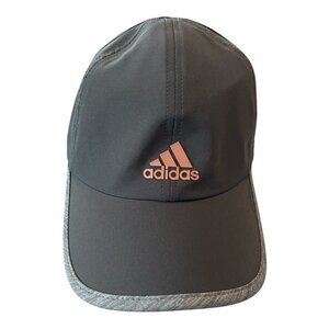 Adidas Black Performance Cap with Gray Trim & Pink Logo – Adjustable Strapback